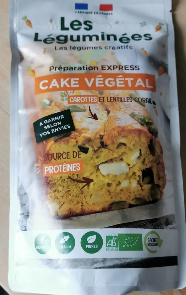 Préparation Cake végétal carottes et lentilles corail (Cake préparé)