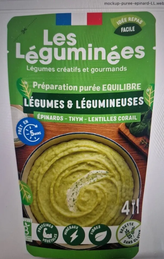 Purée légumes épinards