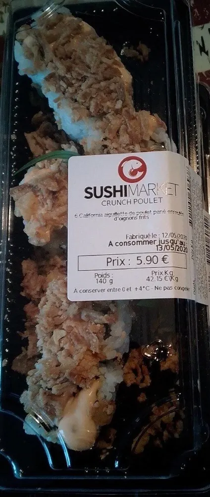 Sushi poulet pané