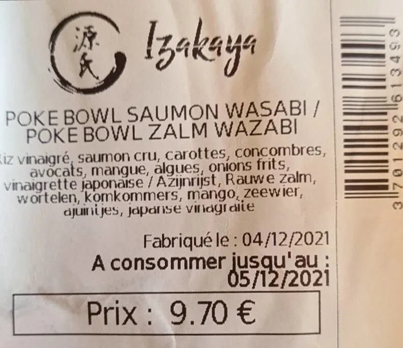 Poke Bowl Saumon Wasabi