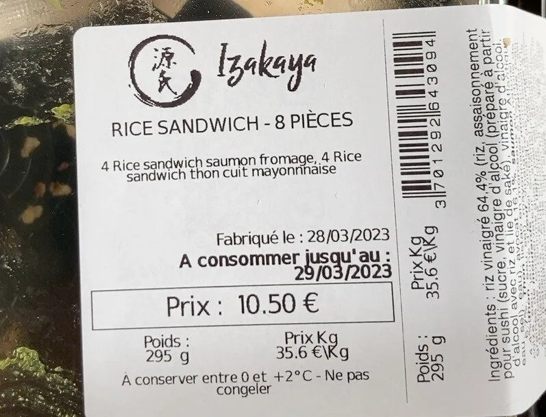 Rice sandwich - 8 pièces