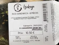 Rice sandwich - 8 pièces