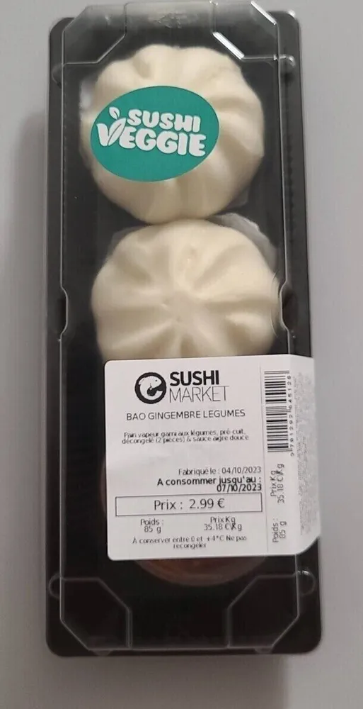 Bao gingembre légumes Veggie
