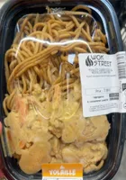 Poulet curry coco et nouille sautees