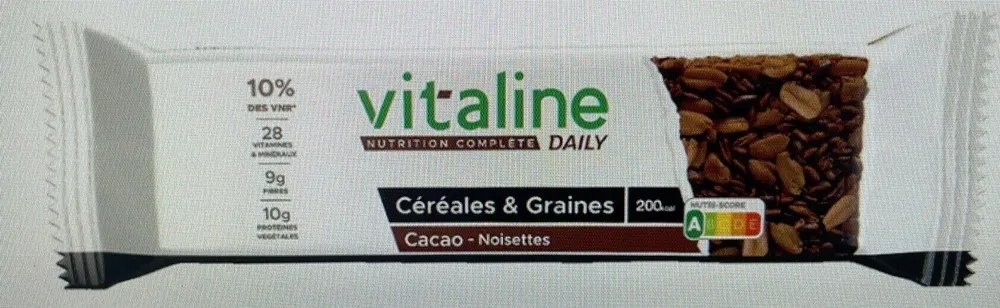 Barre Cereales et Graines - cacao noisettes