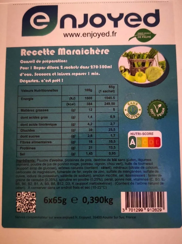 Repas vegan recette maraîchère