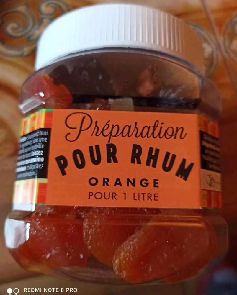 Préparation pour rhum orange