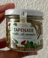 Tapendade basilic, ail, amandes aux olives vertes