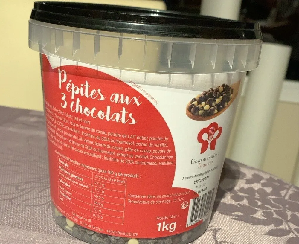Pépites aux 3 chocolats
