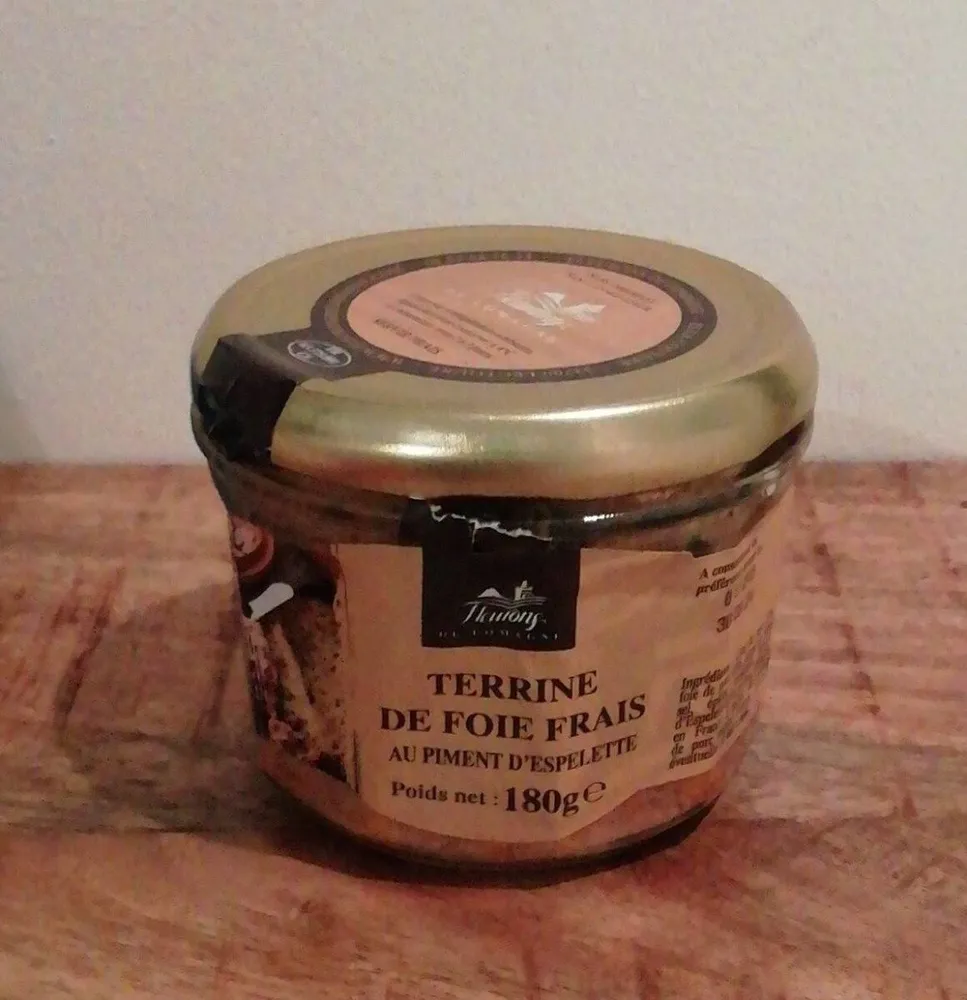 Terrine de foie frais au piment d'espelette