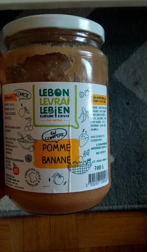 Compote pomme banane