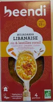 Mujadarra Libanaise riz & lentilles corail