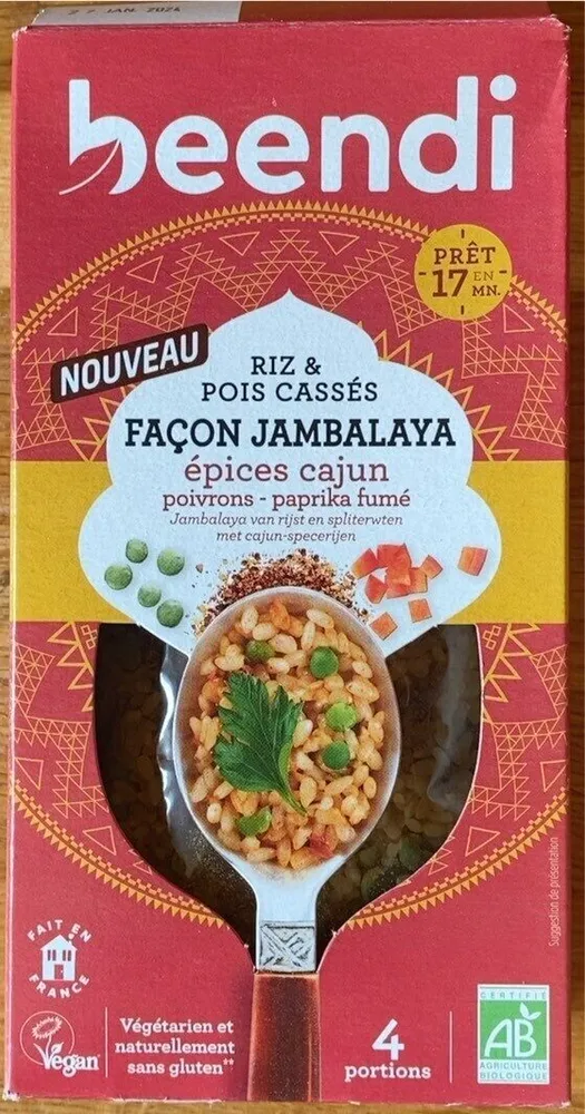 Riz et pois cassés façon Jambalaya