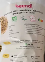 Couscous méditerranéen au blé complet courgette et olive