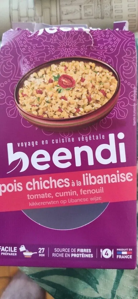 pois chiches à la libanaise tomate, cumin, fenouil
