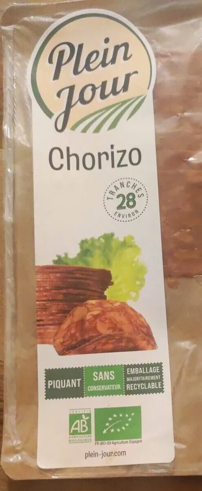 Chorizo bio Plein Jour