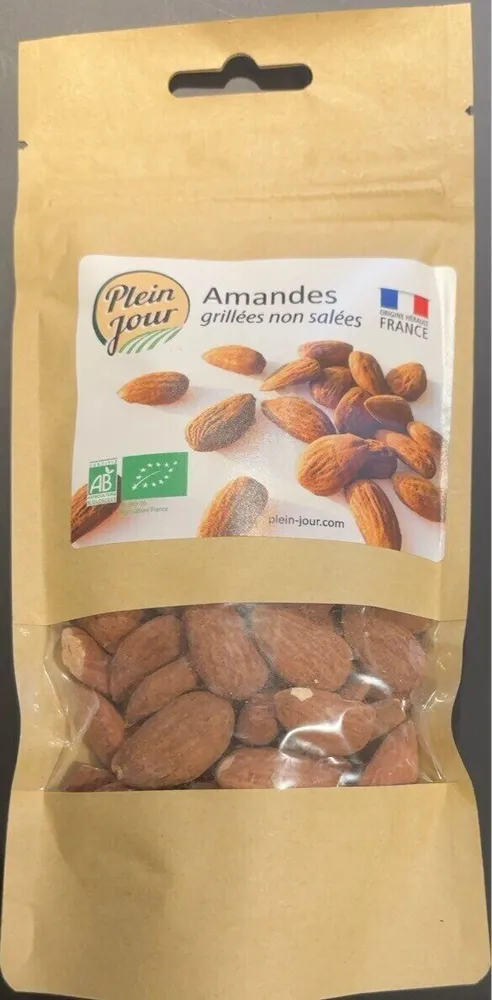 Amandes grillées non salées