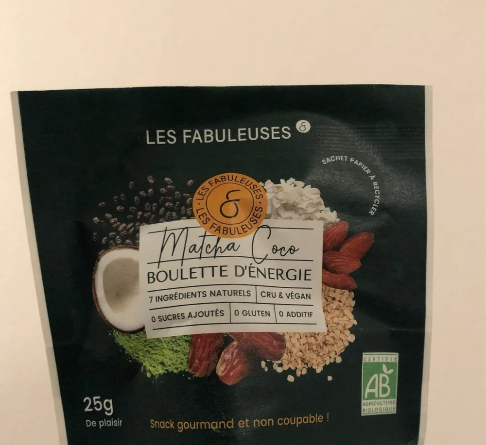 Boulette d'énergie matcha coco