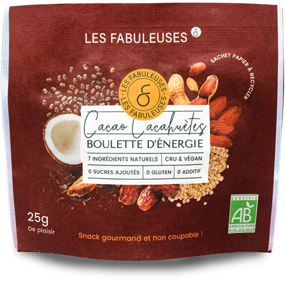 Boulettes d'énergie Cacao Cacahuètes BIO