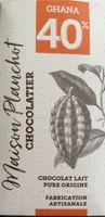 GHANA 40% CHOCOLAT LAIT PURE ORIGINE