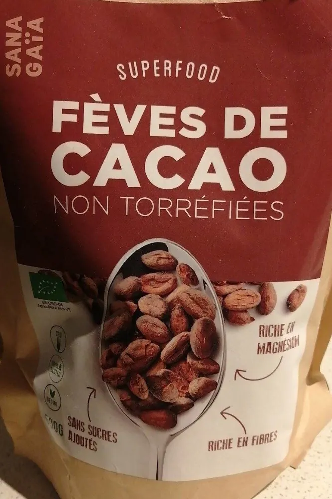 Fèves de cacao non torréfiées