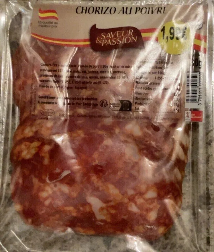 Chorizo au poivre