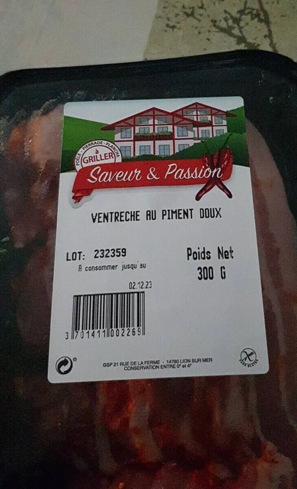 Ventreche au piment doux