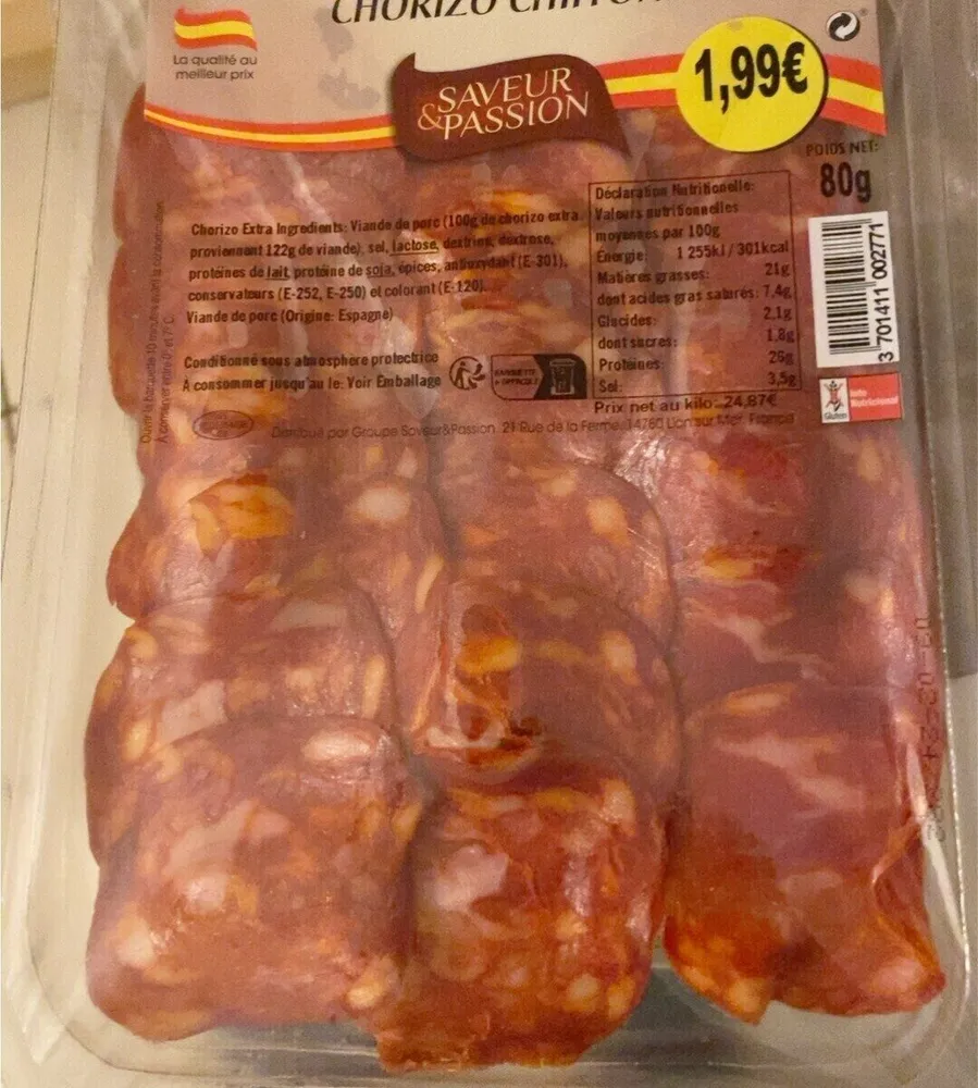 Chorizo chiffonnade