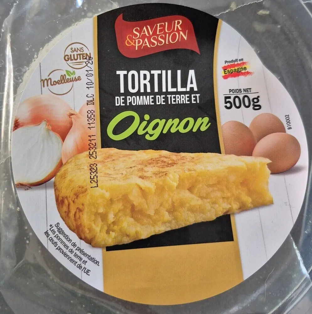 Tortilla de pommes de terre et oignons
