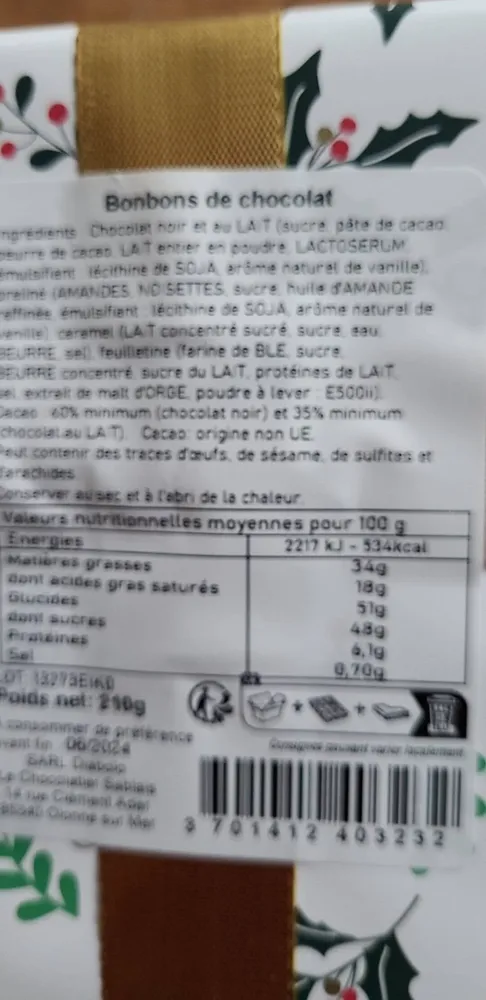 Bonbons de chocolat