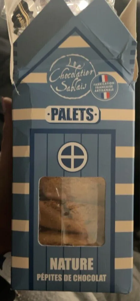 palets nature pépites de chocolat