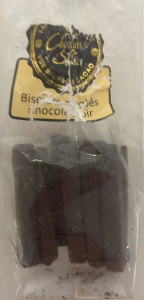 Biscuits enrobés de chocolat noir