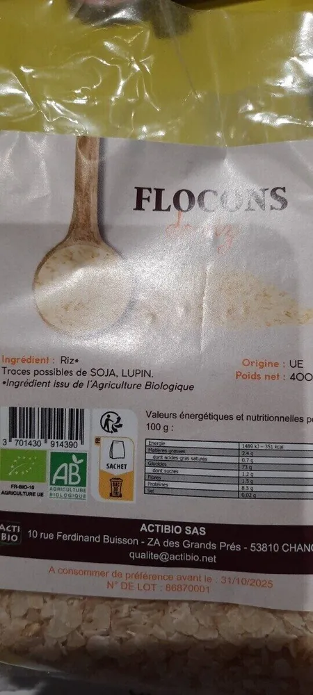 FLOCONS de riz