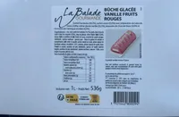 Bûche glacée vanille fruits rouges