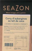 Curry d’aubergines au lait de coco