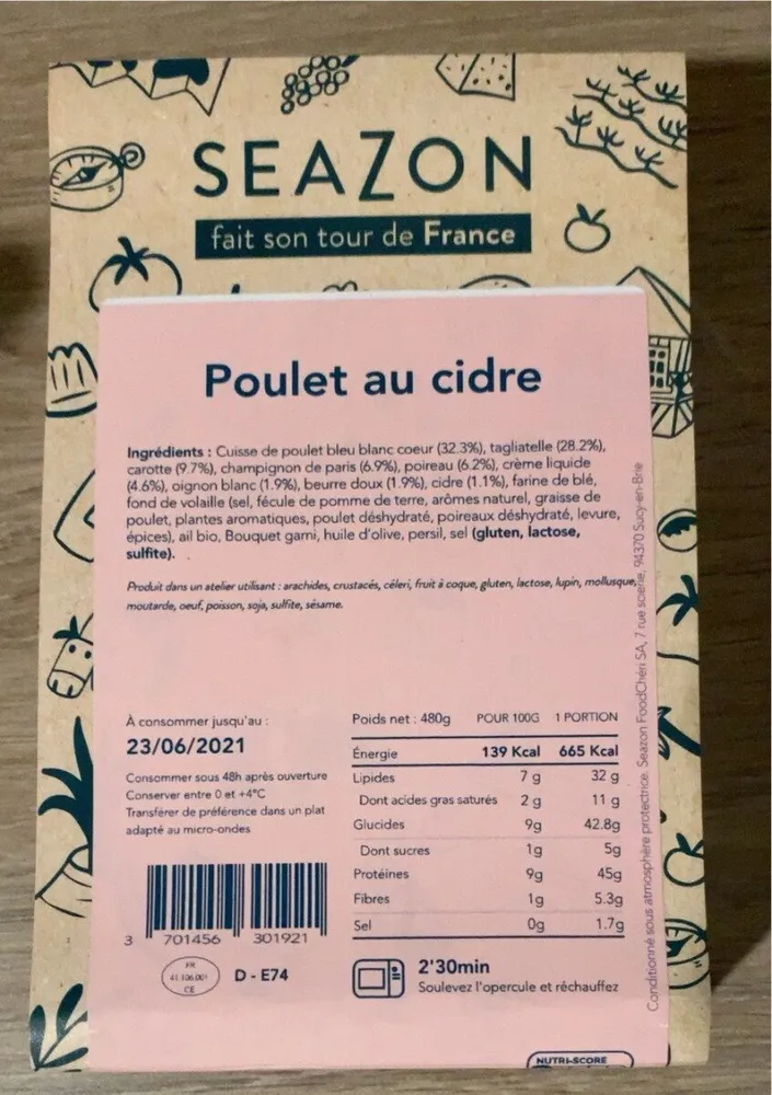 Poulet au cidre