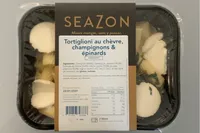 Tortiglioni au chèvre, champignons & épinards