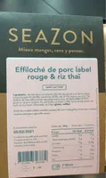 Effiloché de porc label rouge & riz thaï