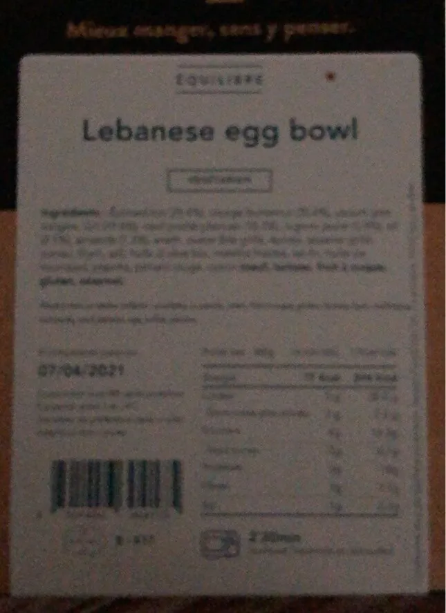Lebanese egg bowl