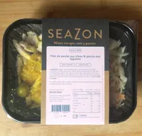 Filet de poulet aux olives et quinoa aux legumes