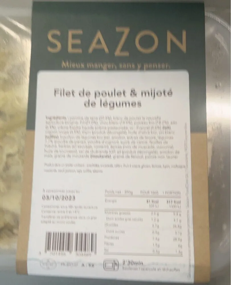 Filet de poulet & mijote de légumes d’hiver