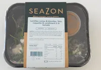 Lentilles noires & blondes, feta, roquette & condiment tomate