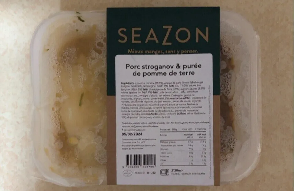 Porc strogonoff & purée de pomme de terre