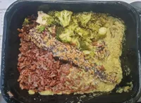 Saumon, riz rouge bio & crème de brocoli