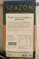 Poulet coco aux herbes et petits pois