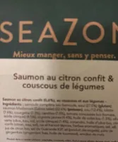 Couscous de légumes & saumon au citron confit
