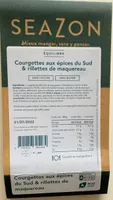 Courgettes aux épices & rillettes de maquereaux