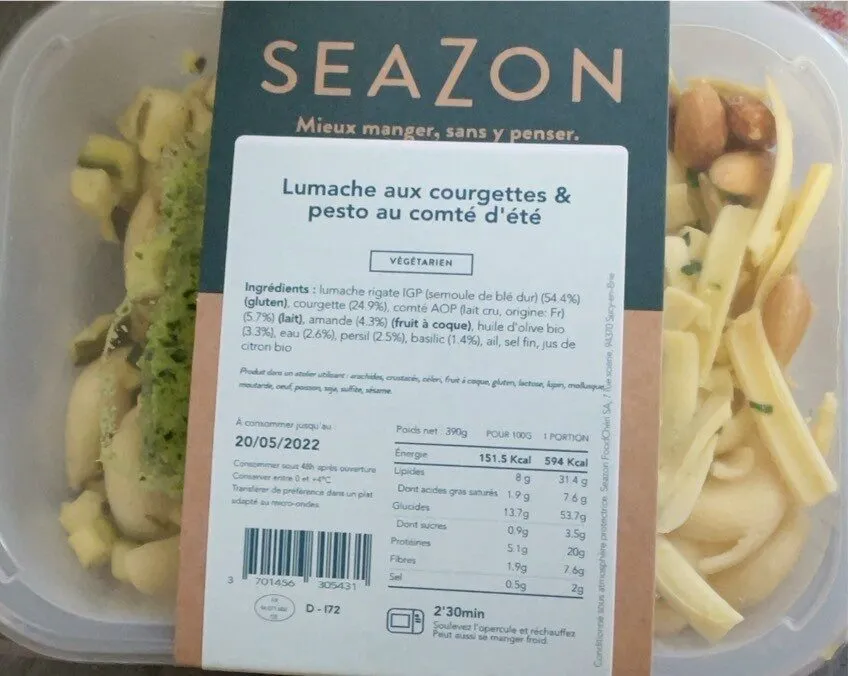 Lumache aux courgettes & pesto au comté d’été
