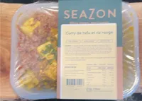 Curry de tofu et riz rouge
