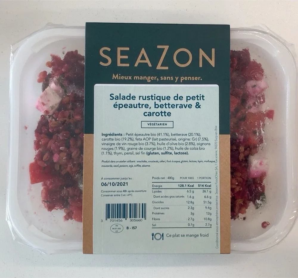Salade rustique de petit epeautre, betterave et carotte
